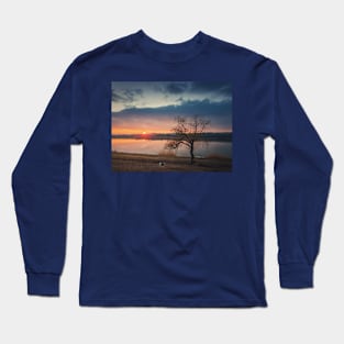 pup meets sunset Long Sleeve T-Shirt